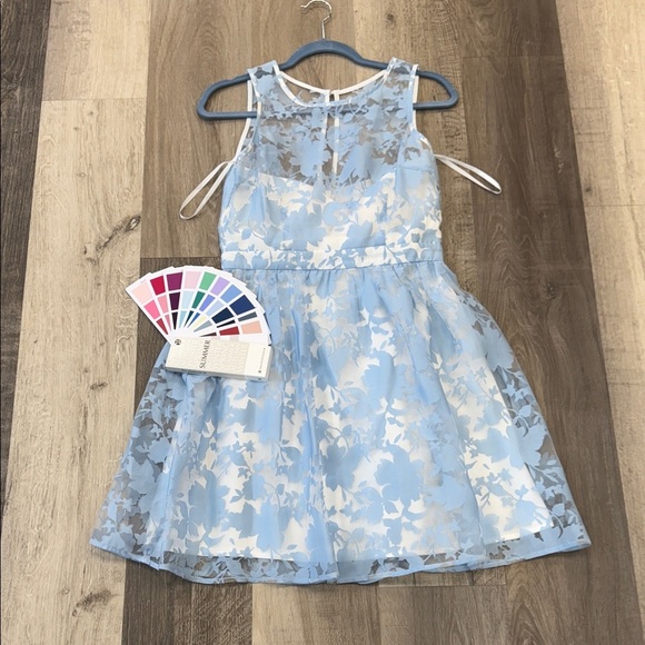 ☀️Charming Blue Floral Dress - Picture 1 of 3